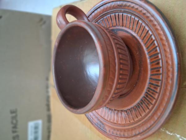 Clay cup with plate