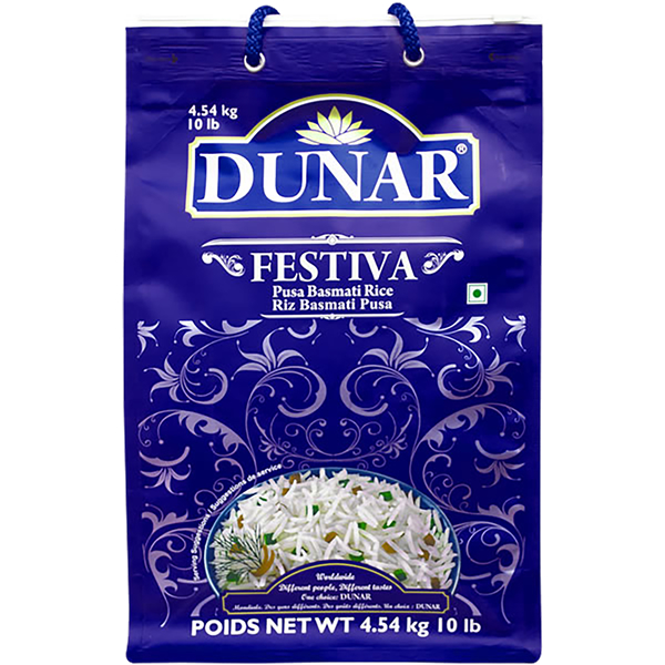 Dunar Festiva Basmati Rice 10 lb