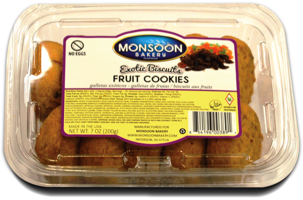 MONSOON FRUIT COOKIES 7 oz