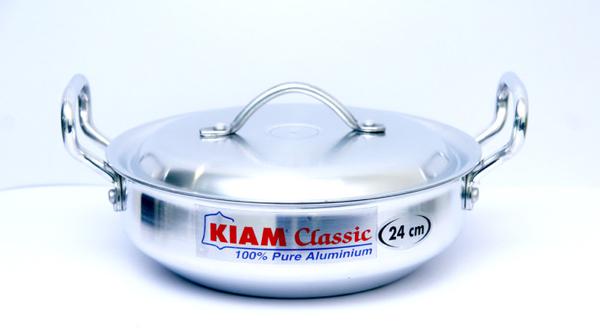 KIAM CLASSIC ALUMINIUM WOK PAN (24 CM)