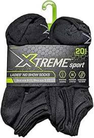 Xtreme Sport Men's No Show Socks 10 Pair Size 8-12