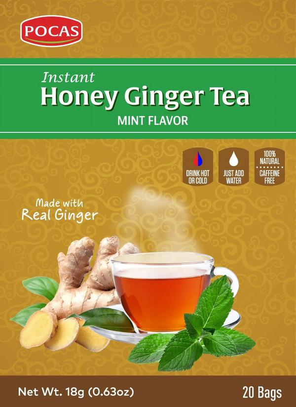 Pocas Instant Honey Ginger Tea Mint Flavor