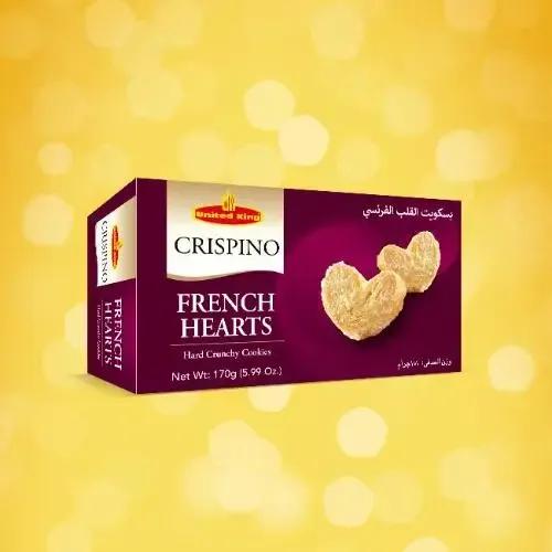 United Kingdom Crispino French Hearts Cookies